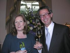 Decanter supremo Sarah Kemp with Christian Moueix